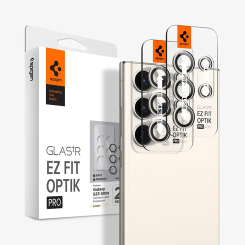 AGL05950 - Galaxy S23 Ultra EZ Fit Optik Pro Lens Protector in black showing the device